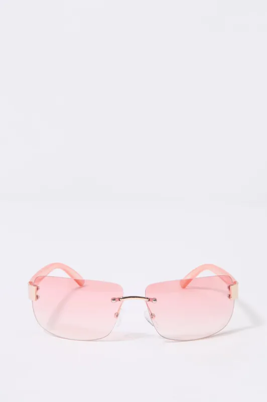 Lunettes de soleil sans monture à imprimé Barbie™ sold by Urban Planet