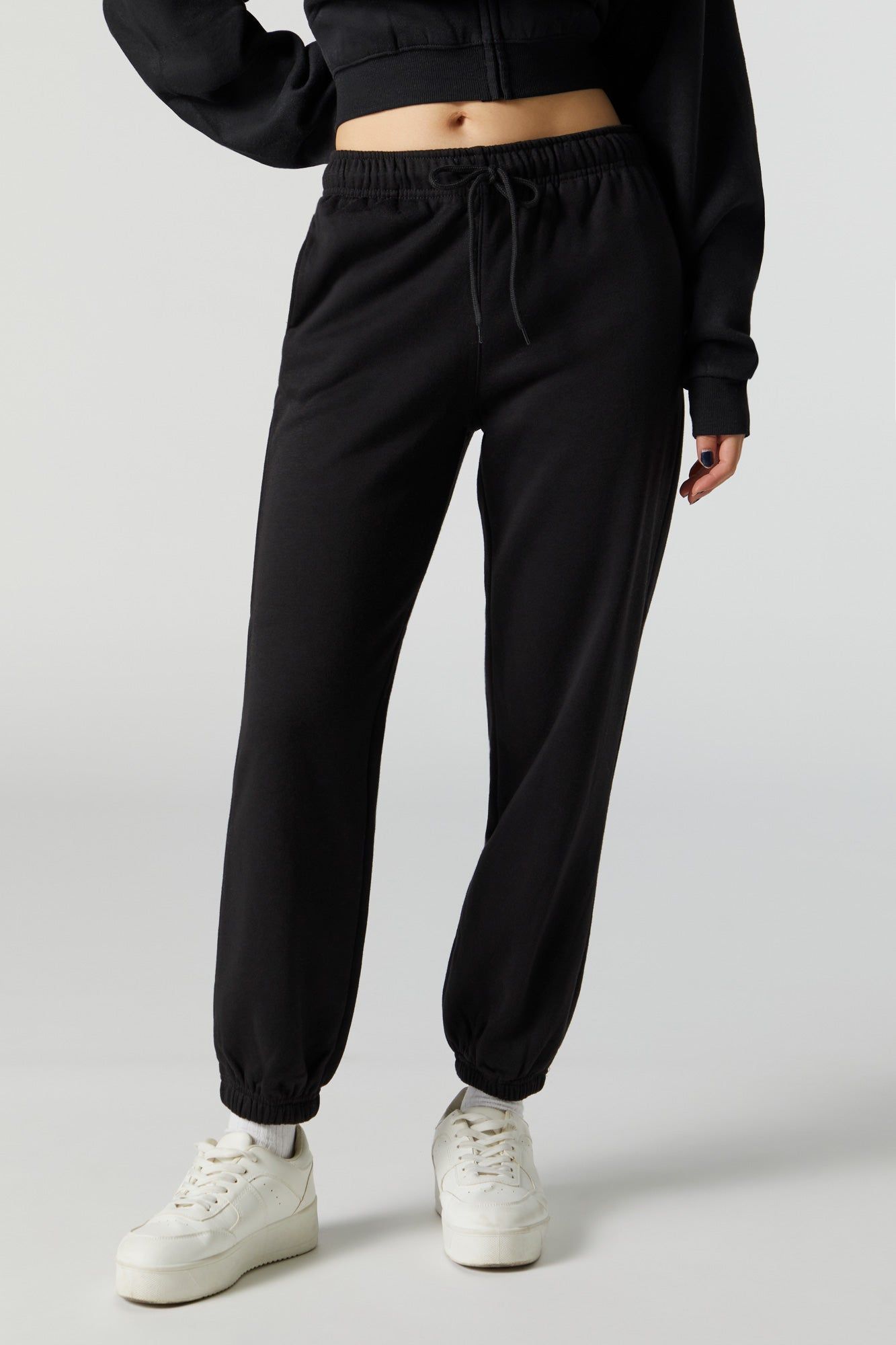 Black Everyday Fleece Jogger sold by Urban Planet product image thumbnail 2