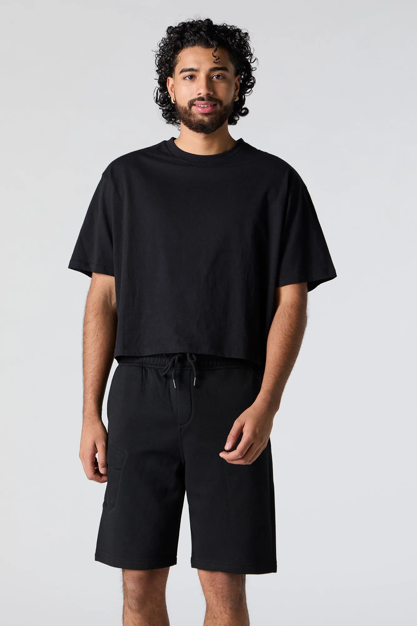 Single Cargo Pocket Fleece Short sold by Urban Planet product image thumbnail 4