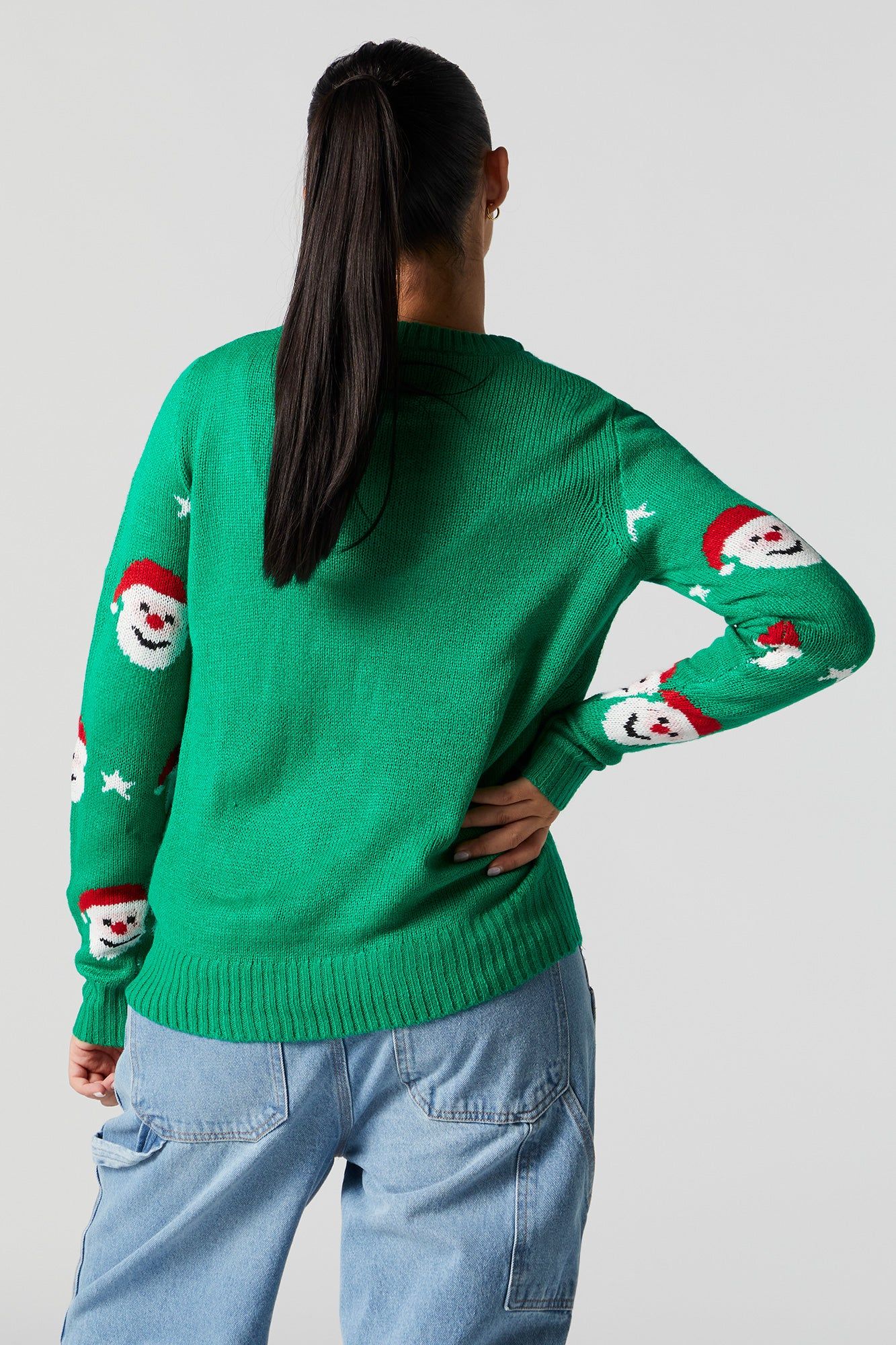 Chandail de Noël en tricot à imprimé Père Noël sold by Urban Planet product image thumbnail 4