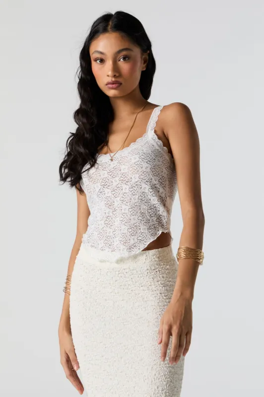 Flowy Lace Tank sold by Urban Planet