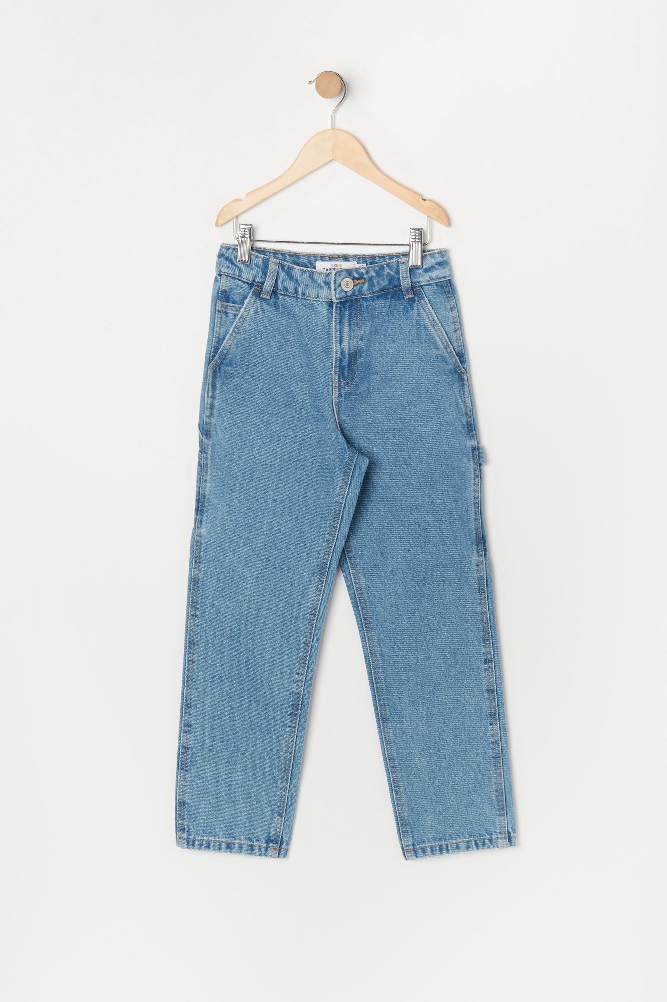 Girls Medium Wash Denim Carpenter Jean sold by Urban Planet