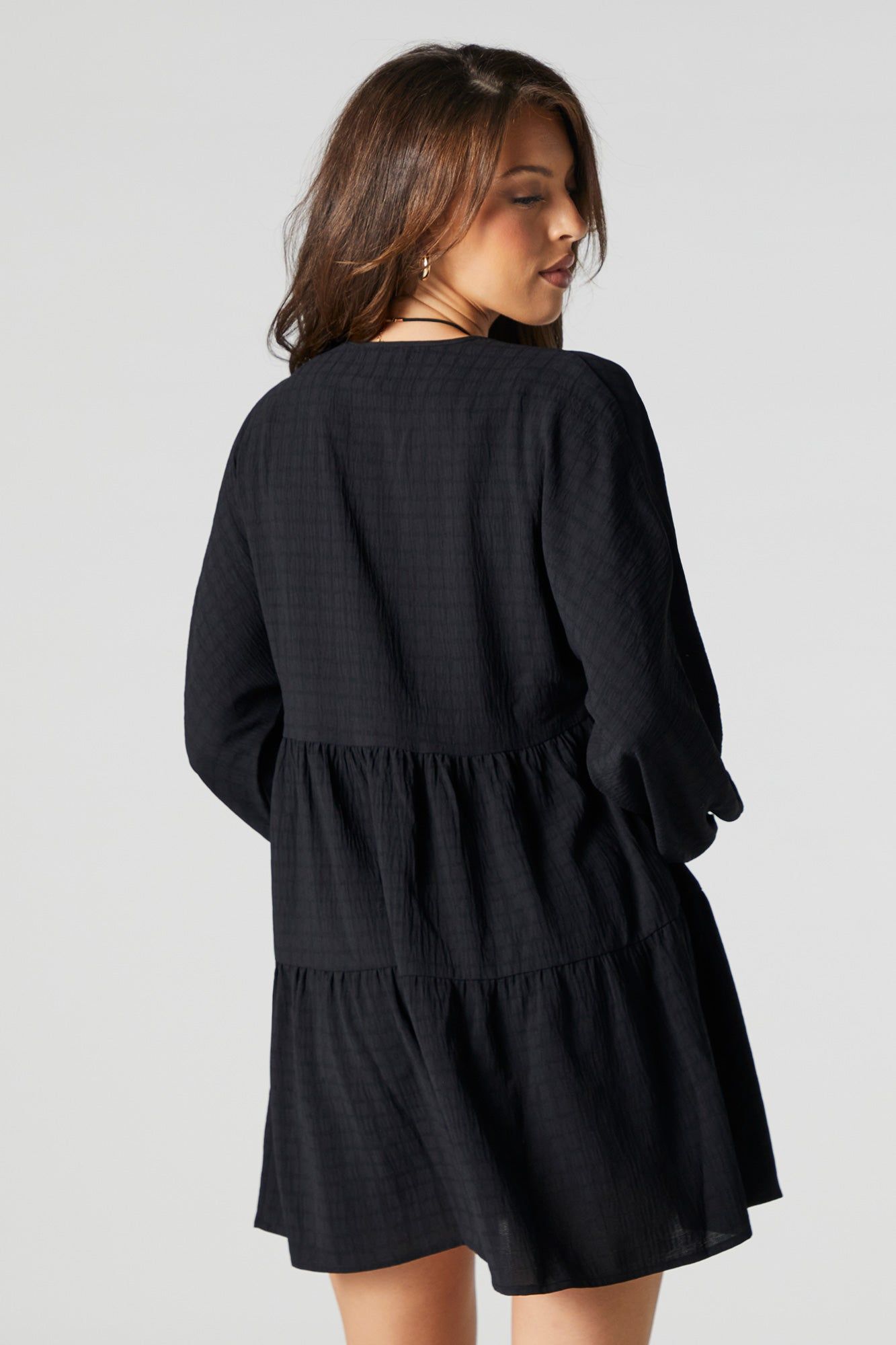 V-Neck Long Sleeve Mini Dress sold by Urban Planet product image thumbnail 3