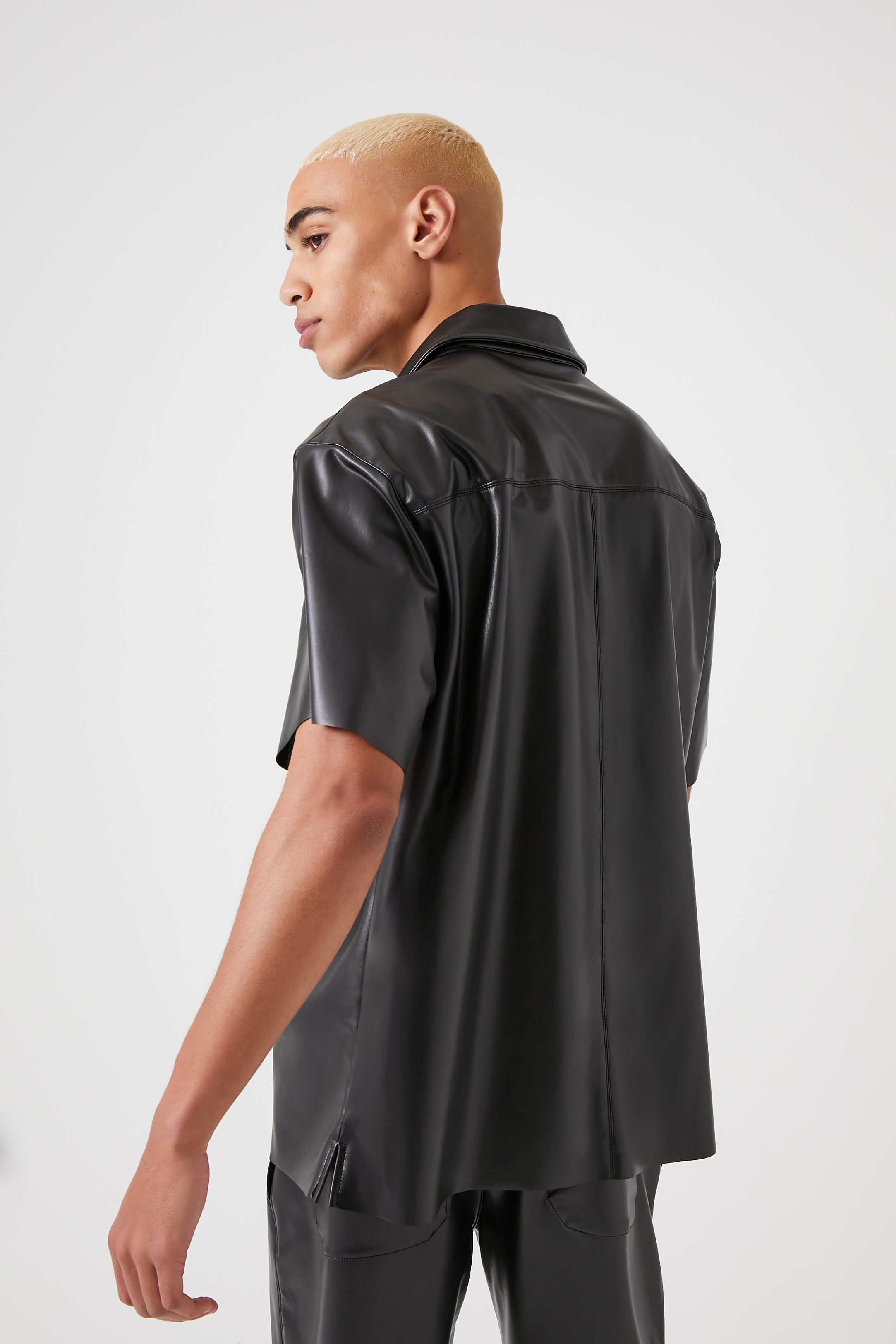 Faux Leather Button-Up Top sold by Urban Planet product image thumbnail 2