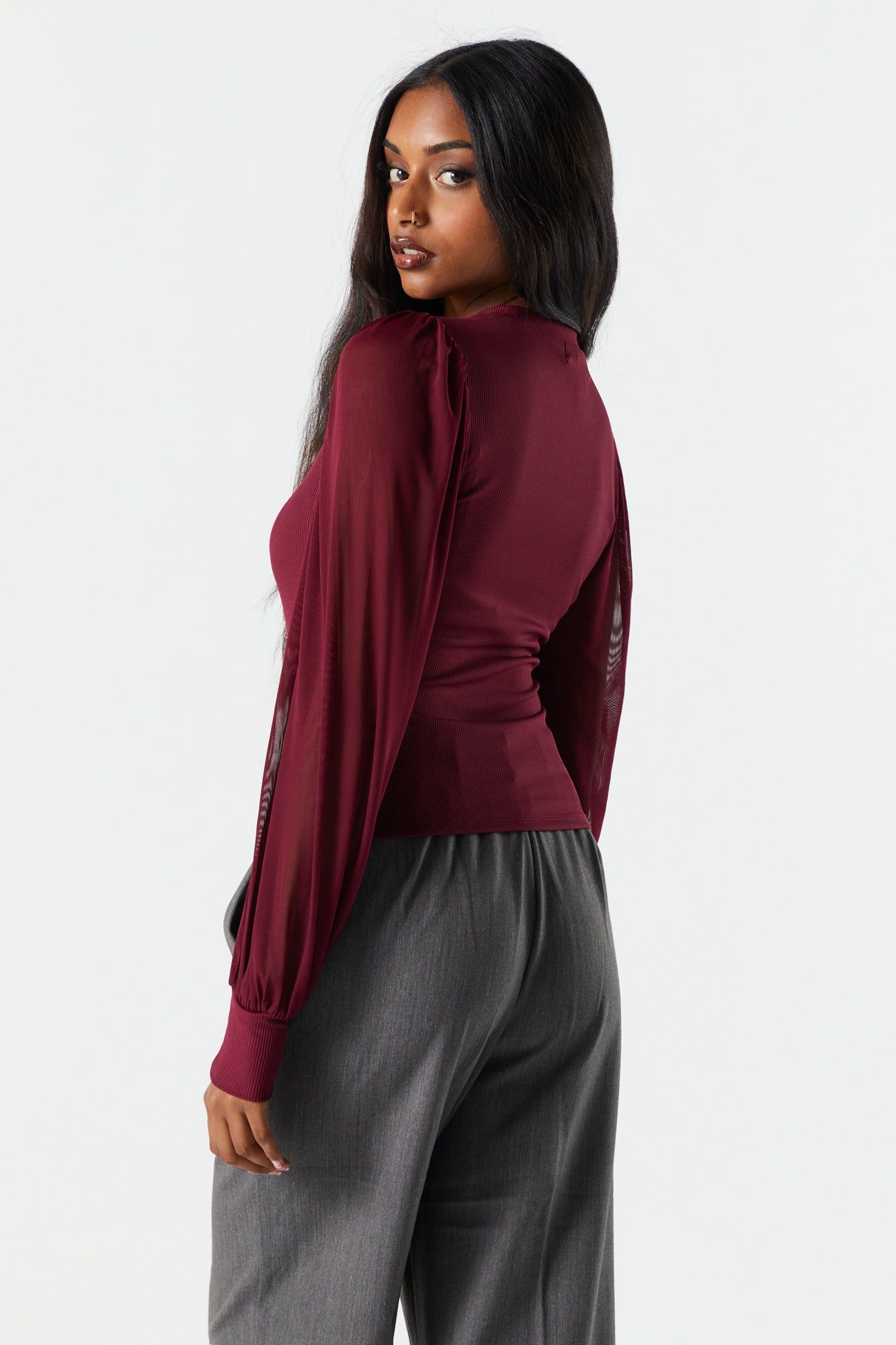 Mesh Sleeve Blouse sold by Urban Planet product image thumbnail 11