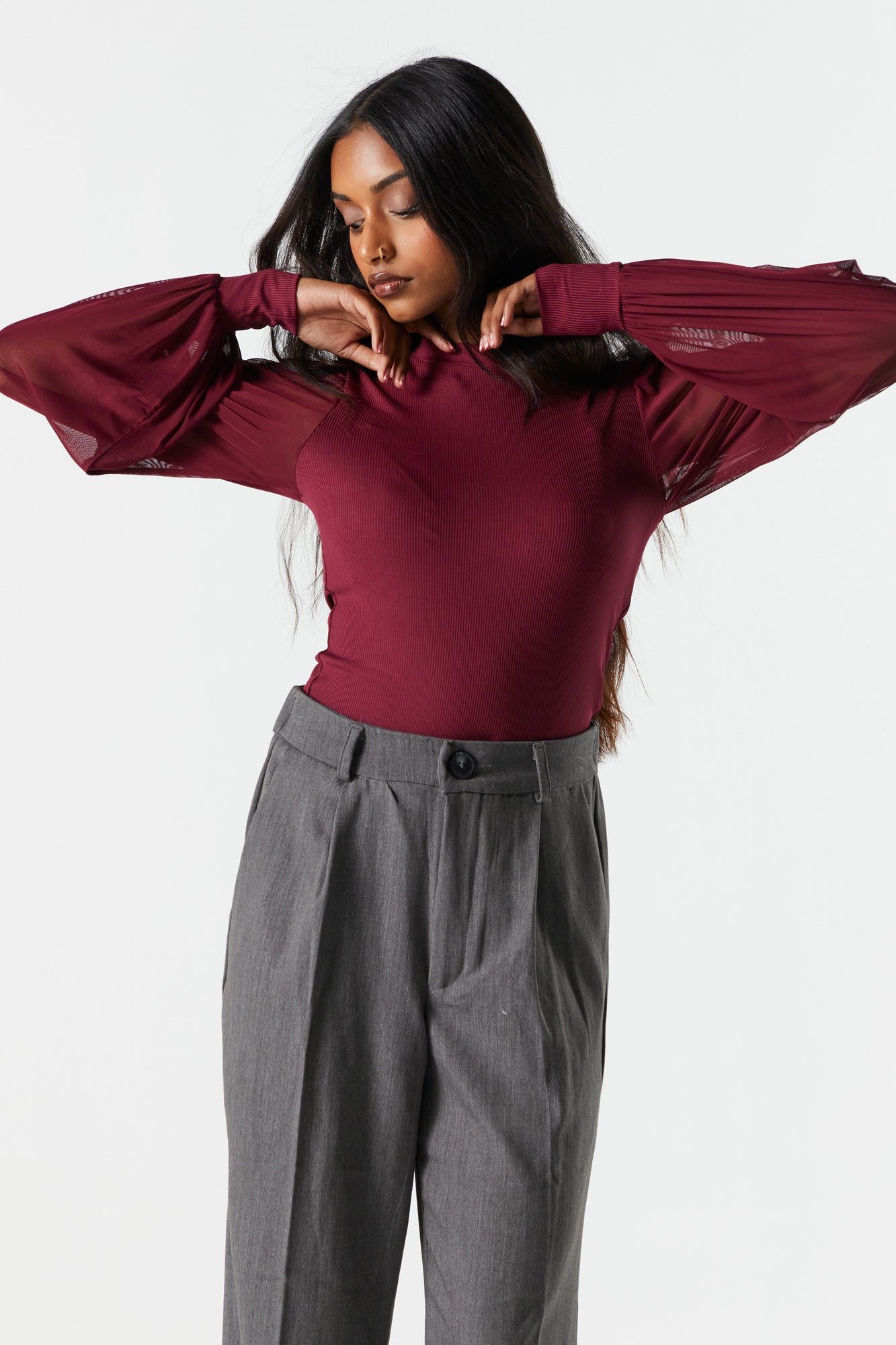 Mesh Sleeve Blouse sold by Urban Planet product image thumbnail 10