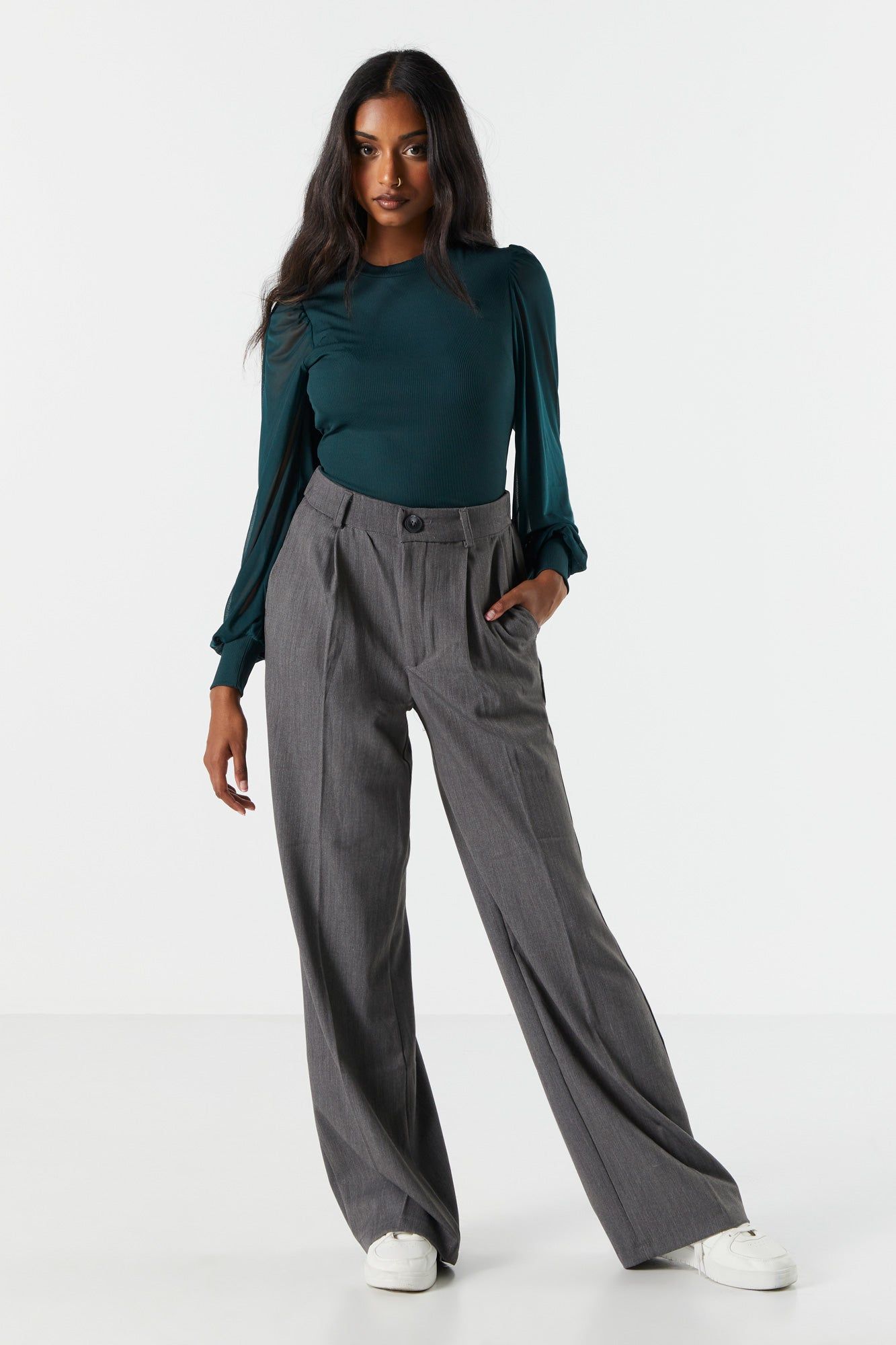 Mesh Sleeve Blouse sold by Urban Planet product image thumbnail 3