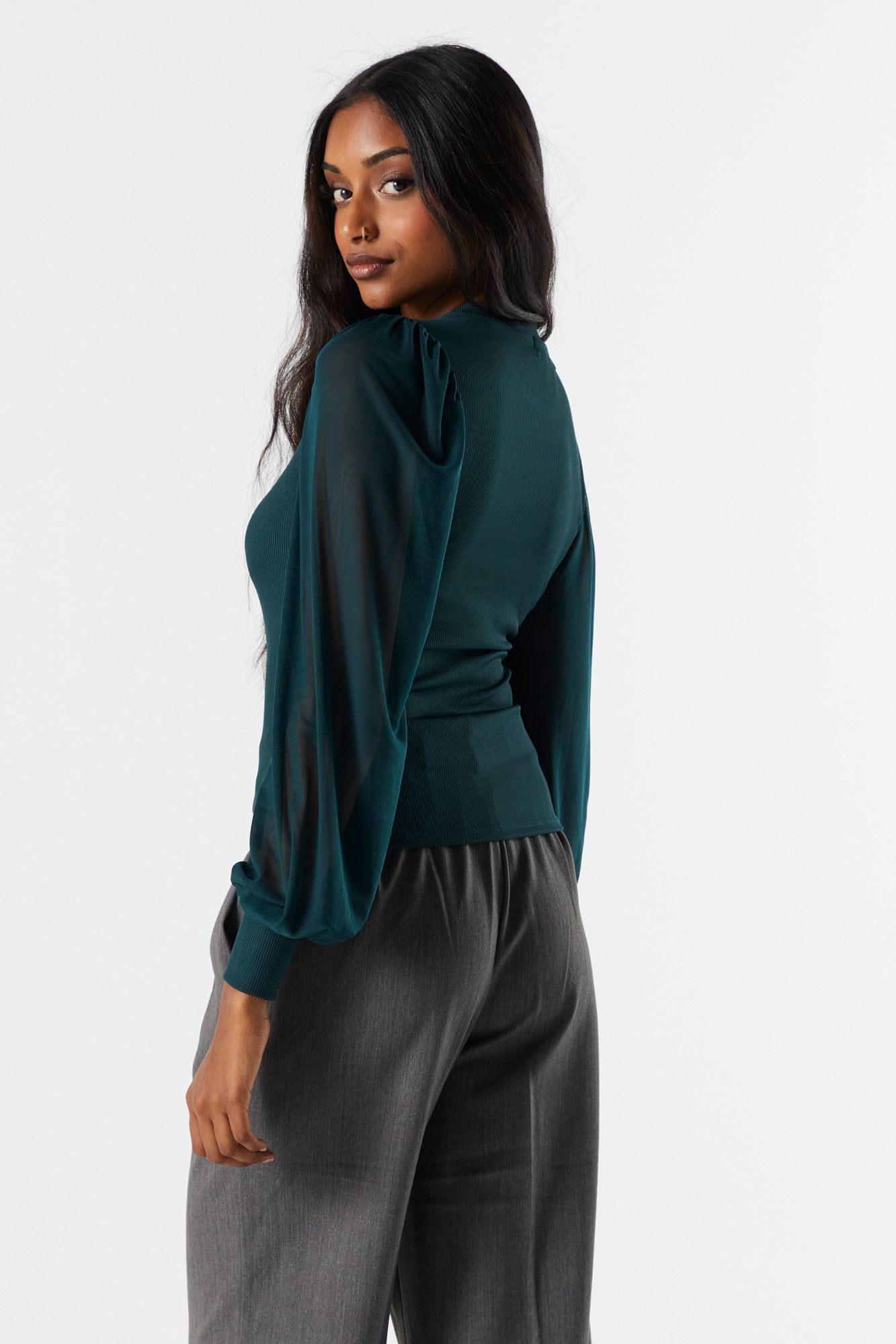 Mesh Sleeve Blouse sold by Urban Planet product image thumbnail 2