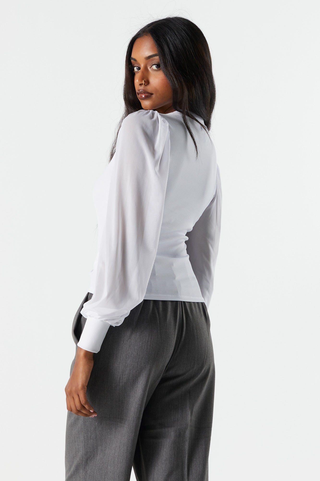 Mesh Sleeve Blouse sold by Urban Planet product image thumbnail 8