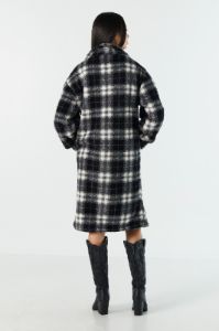Blouson long en Sherpa à carreaux sold by Urban Planet