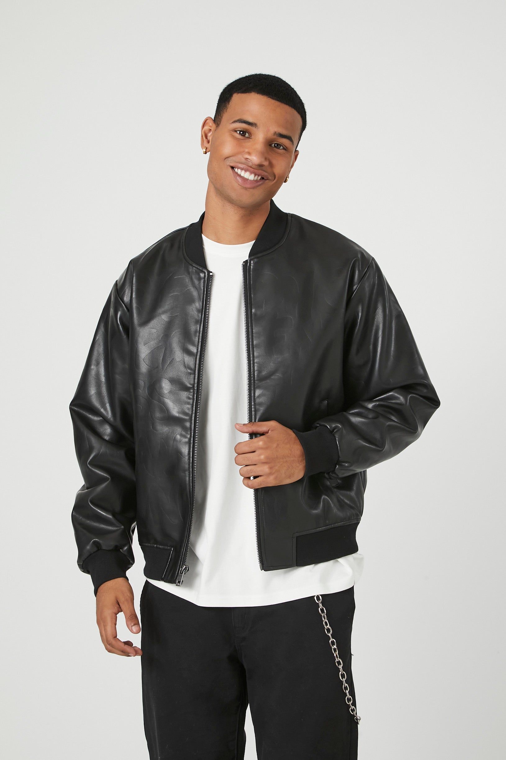 Blouson aviateur en similicuir embossé sold by Urban Planet product image thumbnail 2