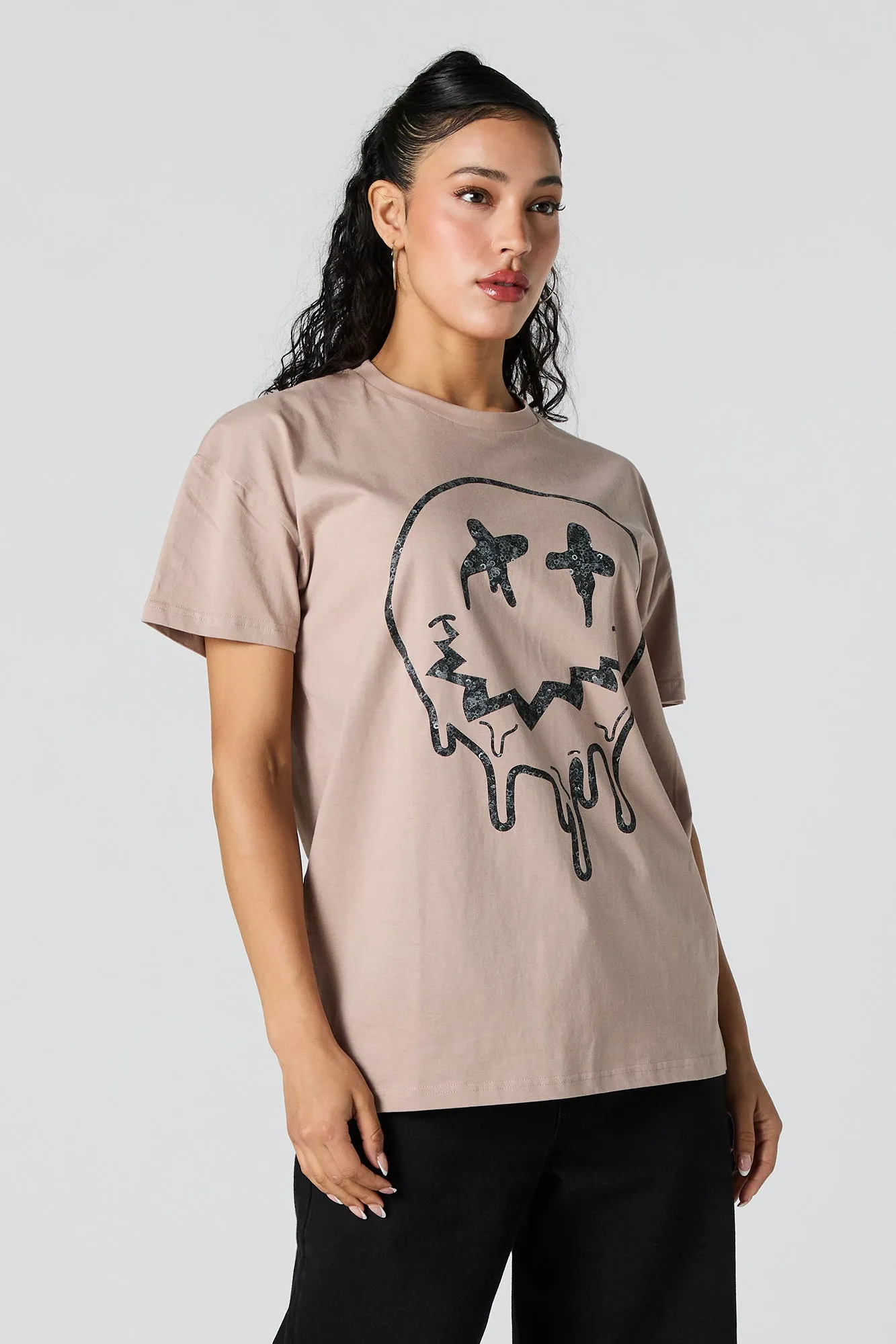 Dripping Smiley Graphic T-Shirt sold by Urban Planet