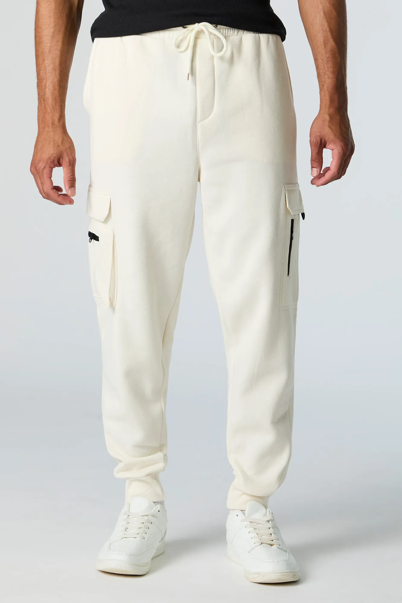 Fleece Zip Pocket Cargo Jogger sold by Urban Planet