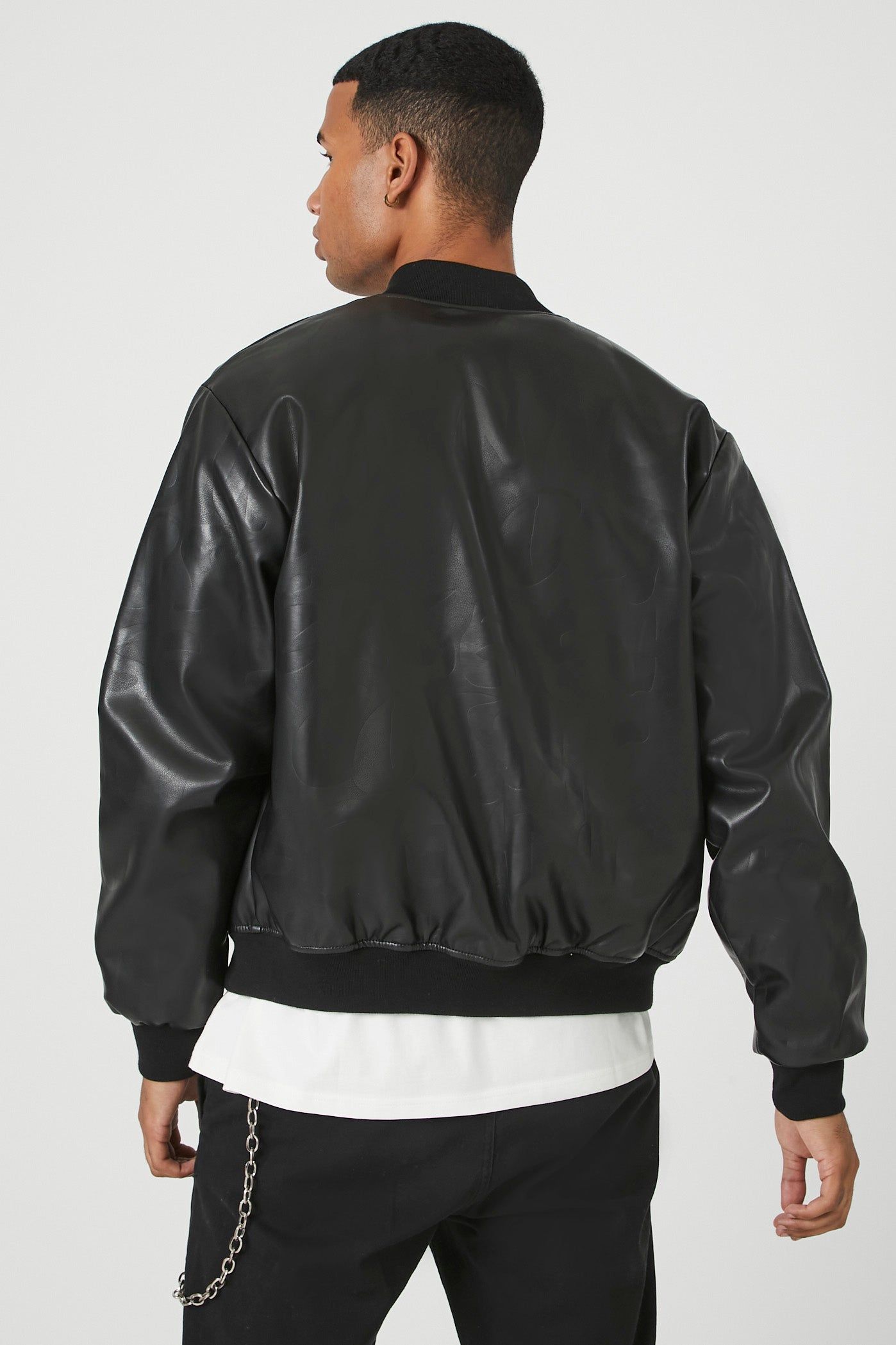 Blouson aviateur en similicuir embossé sold by Urban Planet product image thumbnail 3