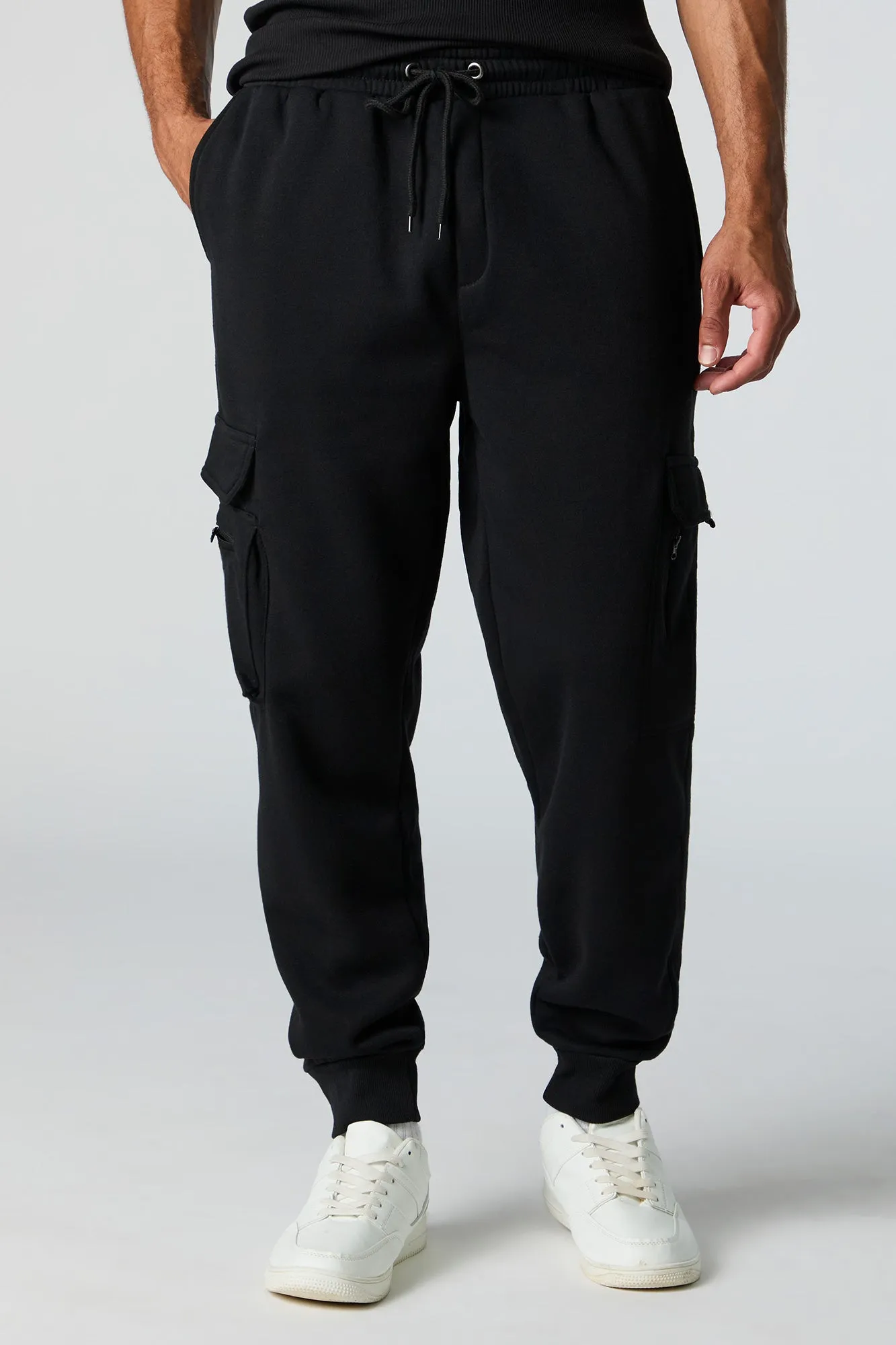 Fleece Zip Pocket Cargo Jogger sold by Urban Planet product image thumbnail 4