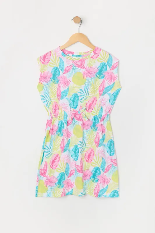 Girls Leaf Print Cinched Romper sold by Urban Planet