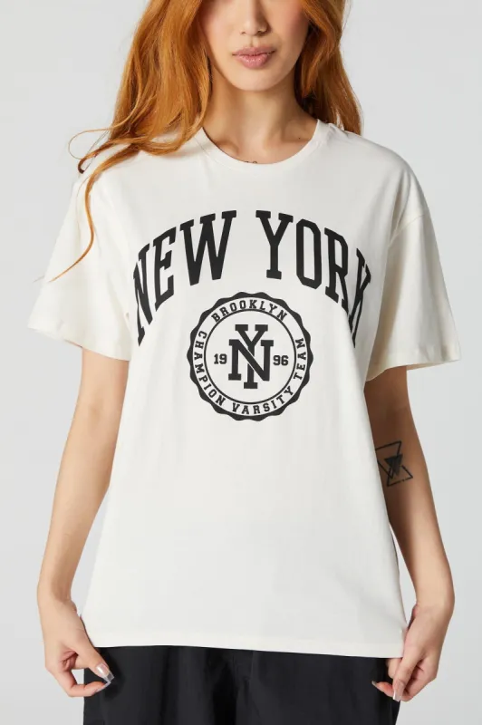 New York Graphic Boyfriend T-Shirt sold by Urban Planet