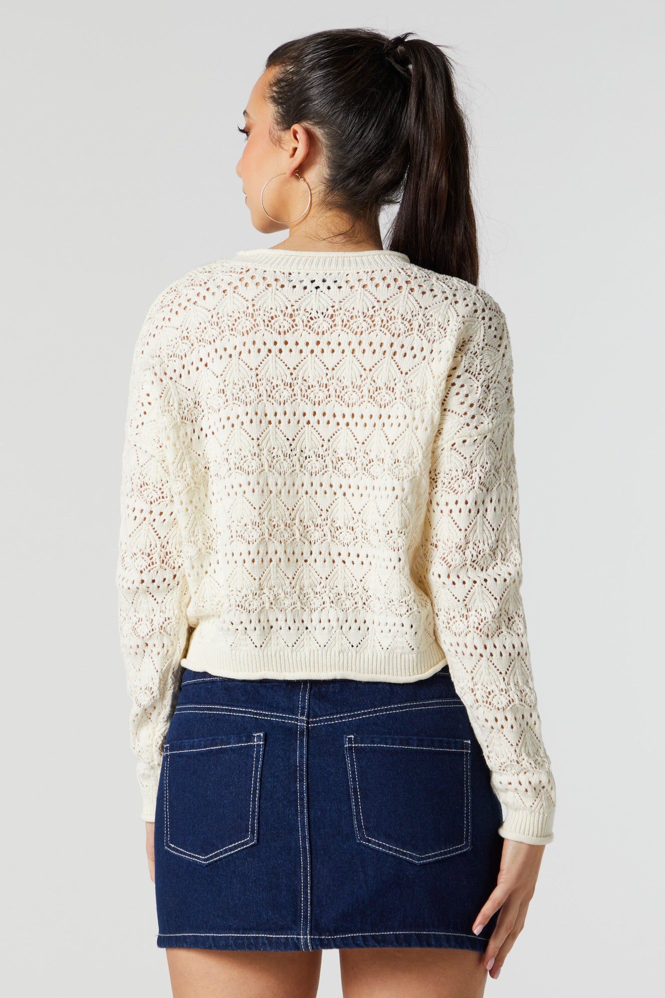 Chandail court en tricot côtelé sold by Urban Planet product image thumbnail 5