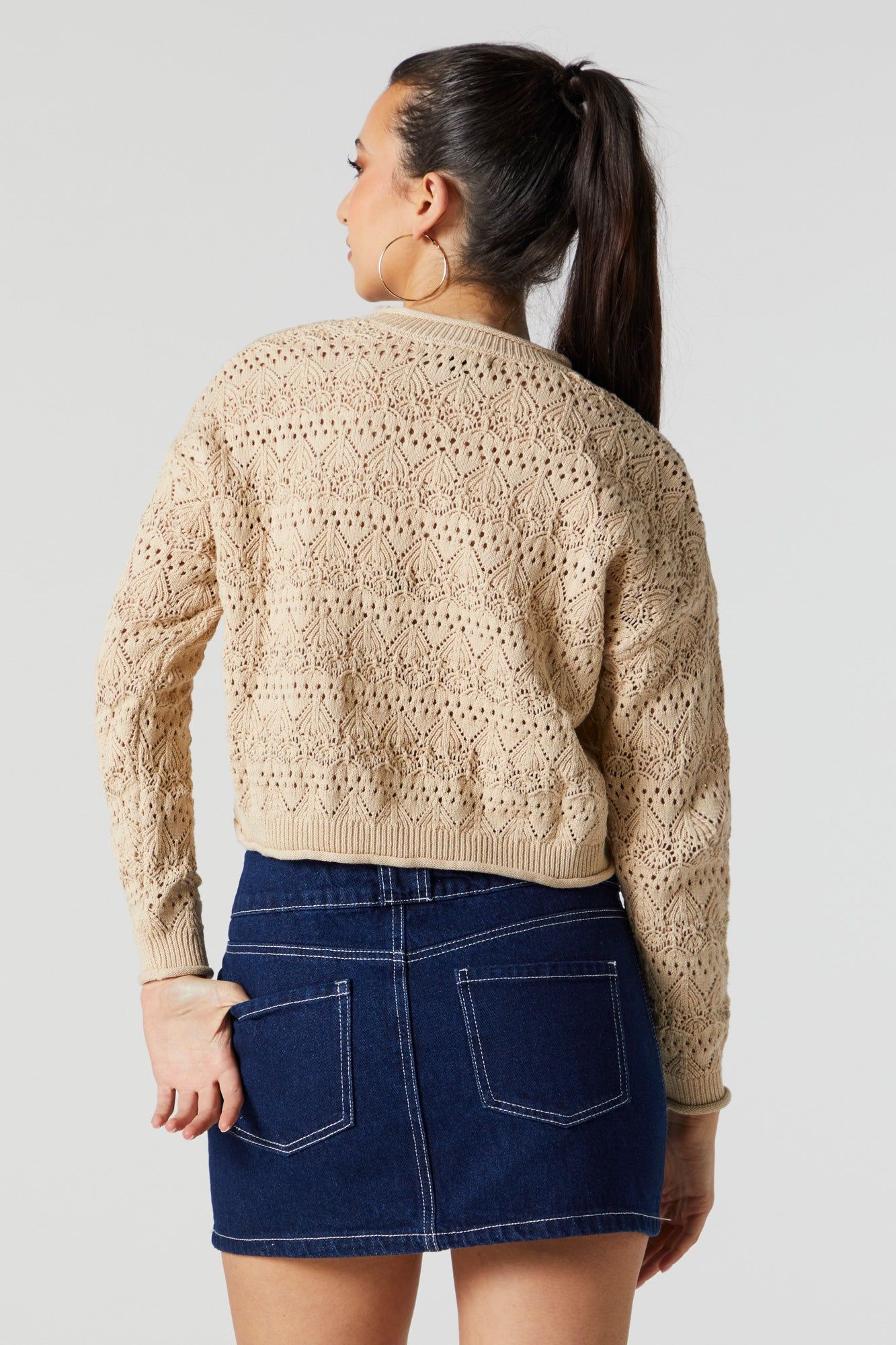 Chandail court en tricot côtelé sold by Urban Planet product image thumbnail 2