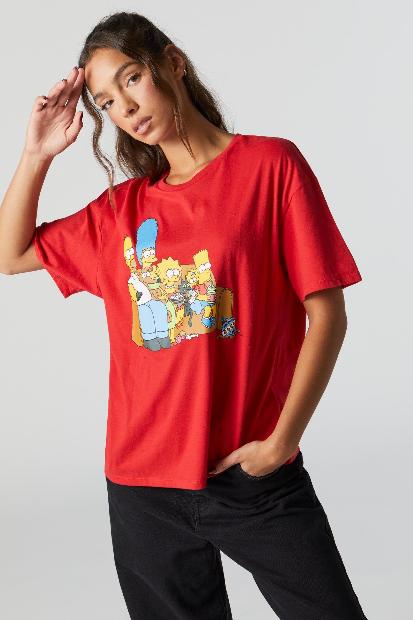 Simpsons Graphic Boyfriend T-Shirt sold by Urban Planet product image thumbnail 2