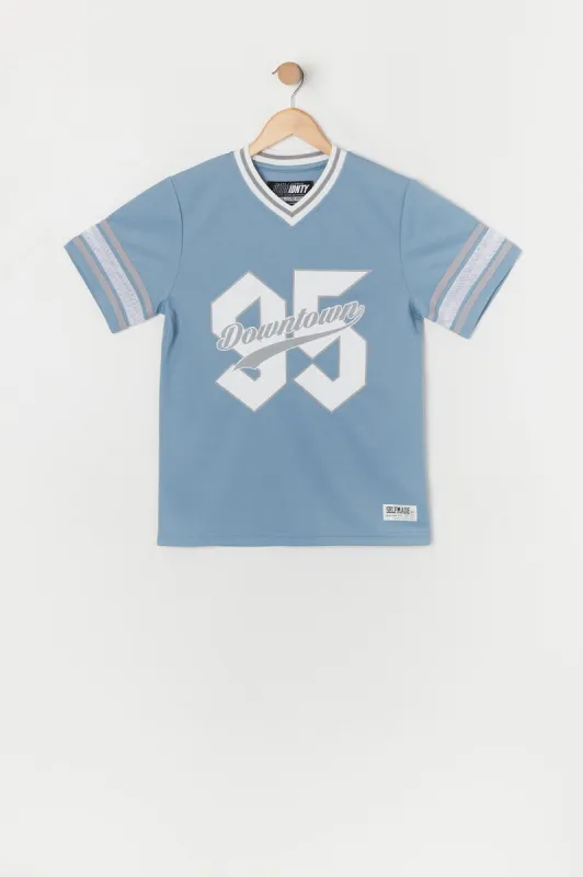 Boys Downtown Graphic Football Jersey sold by Urban Planet