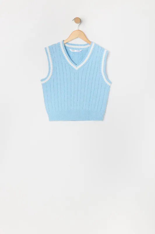 Girls Cable Knit Vest sold by Urban Planet