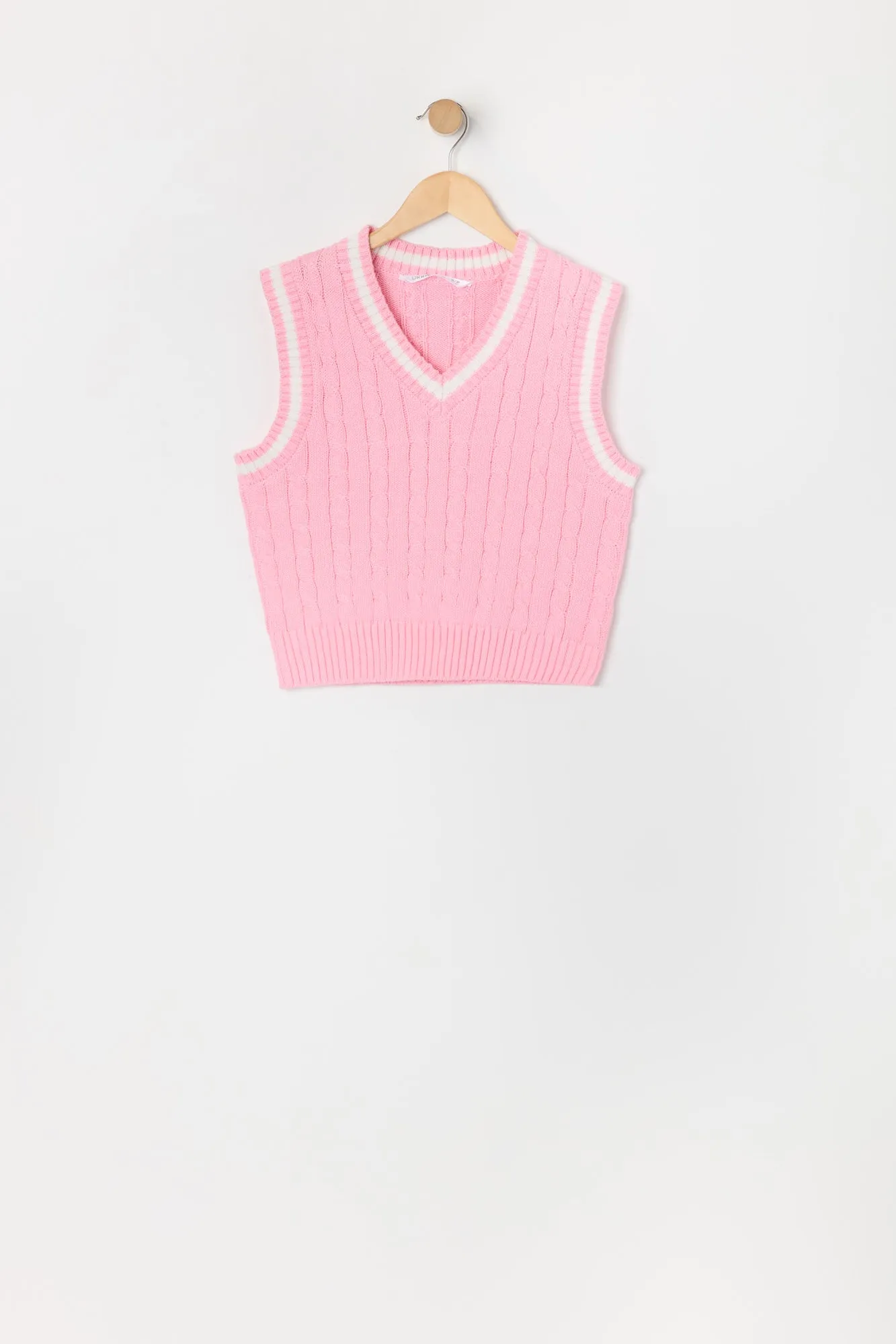 Girls Cable Knit Vest sold by Urban Planet product image thumbnail 3