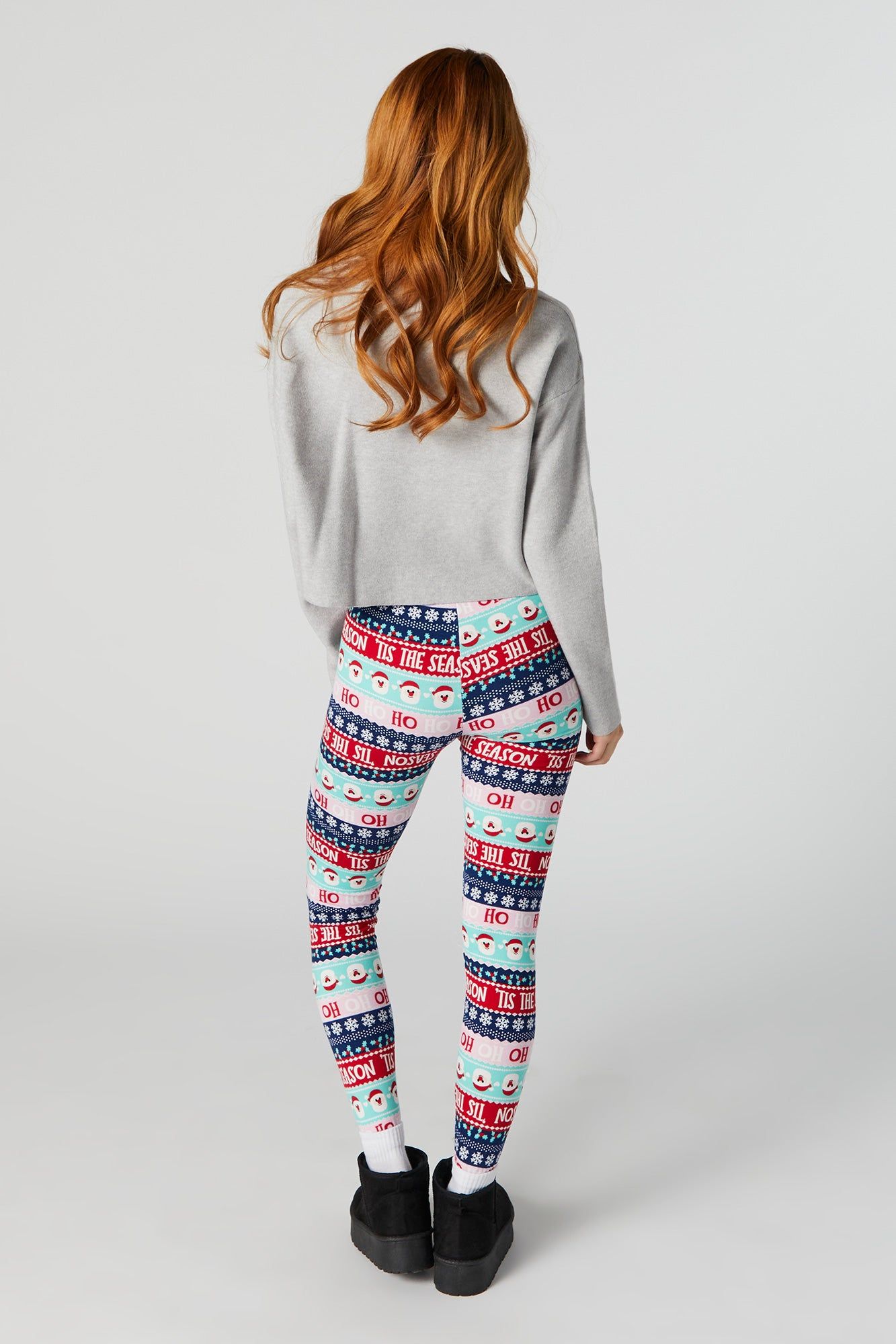 Tis The Season Fairisle Print Xmas Fleece Legging sold by Urban Planet product image thumbnail 3