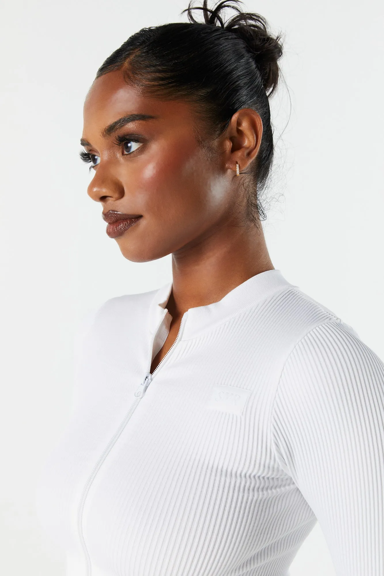 Sommer Ray Seamless Ribbed Zip-Up Active Top sold by Urban Planet product image thumbnail 4