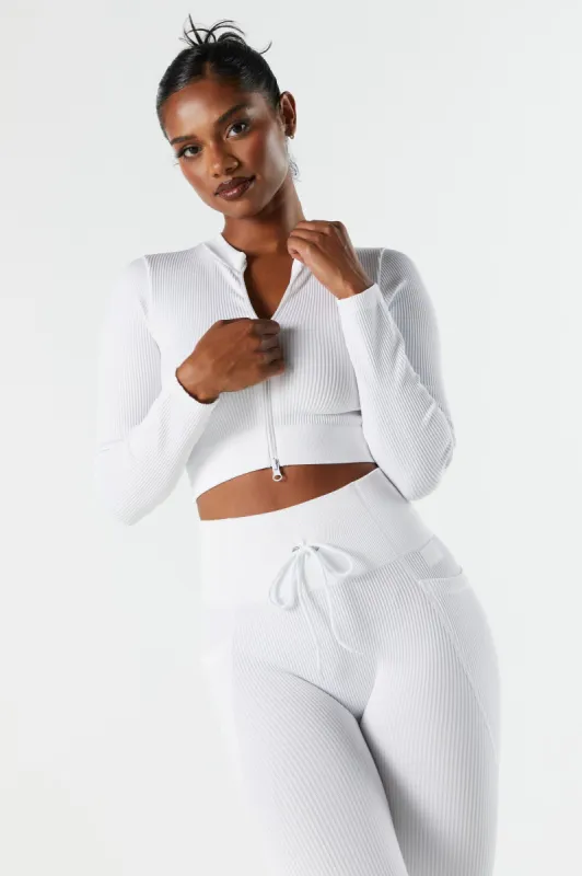 Sommer Ray Seamless Ribbed Zip-Up Active Top sold by Urban Planet