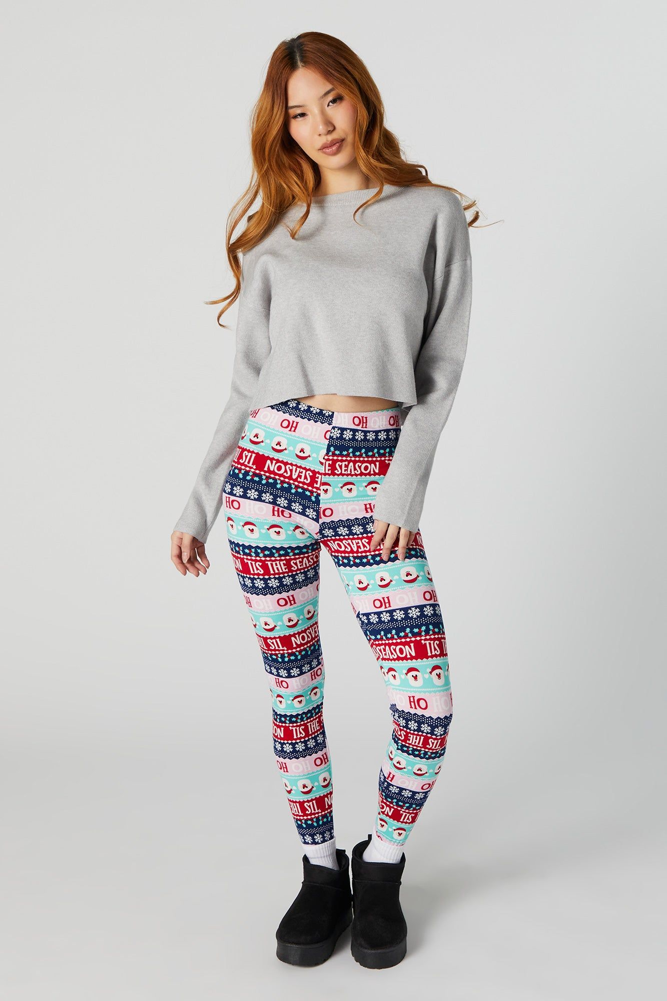 Tis The Season Fairisle Print Xmas Fleece Legging sold by Urban Planet product image thumbnail 2