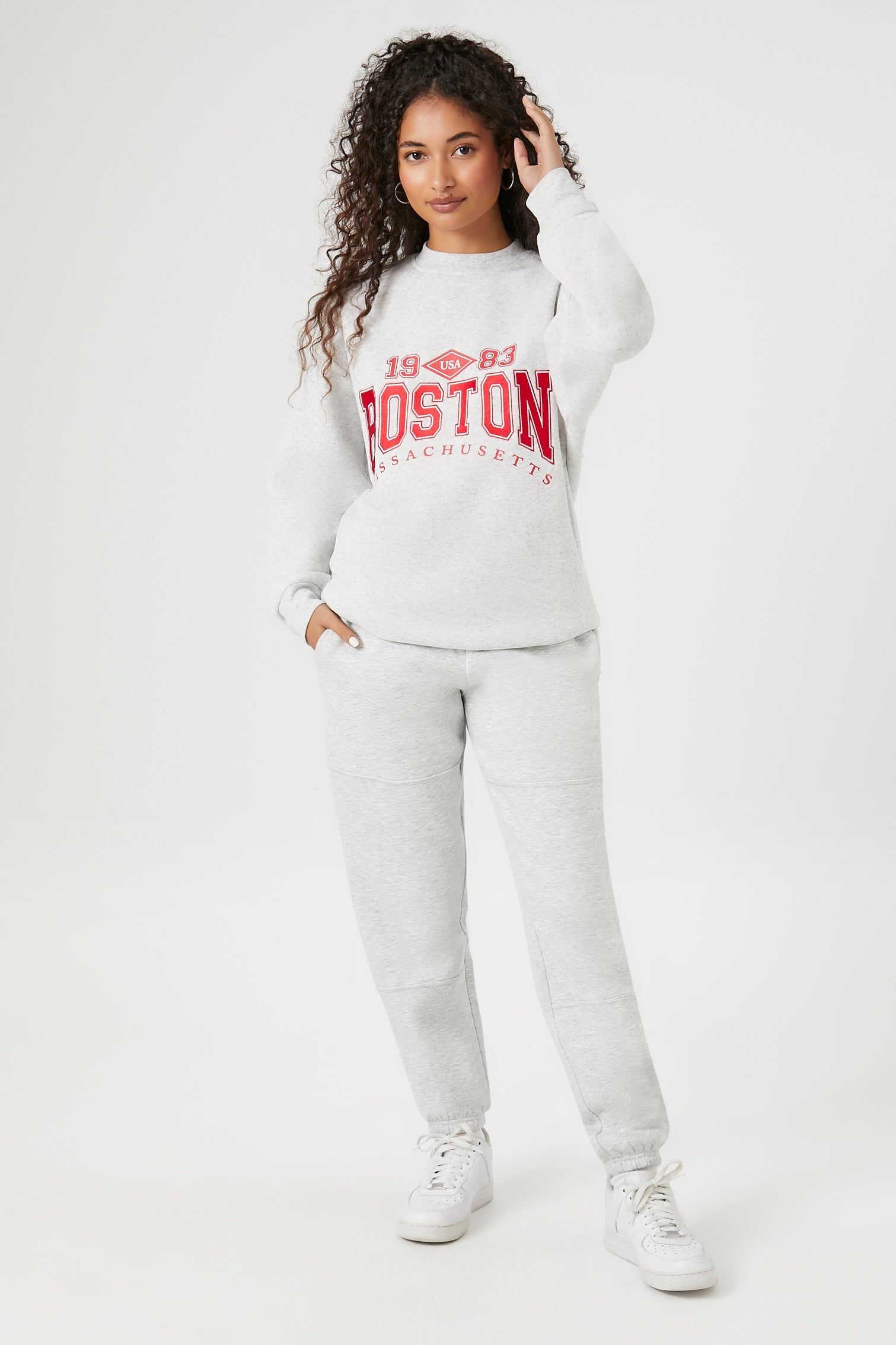 Boston Graphic Fleece Sweatshirt sold by Urban Planet product image thumbnail 3