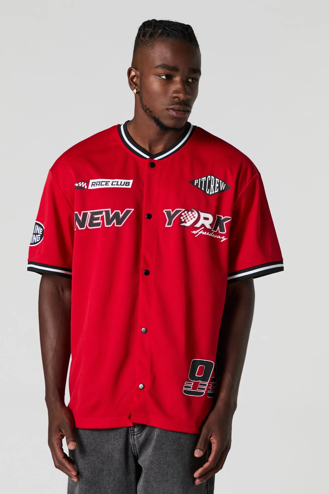 Jersey de baseball en filet à imprimé New York sold by Urban Planet