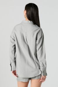 Haut boutonné surdimensionné en lin sold by Urban Planet