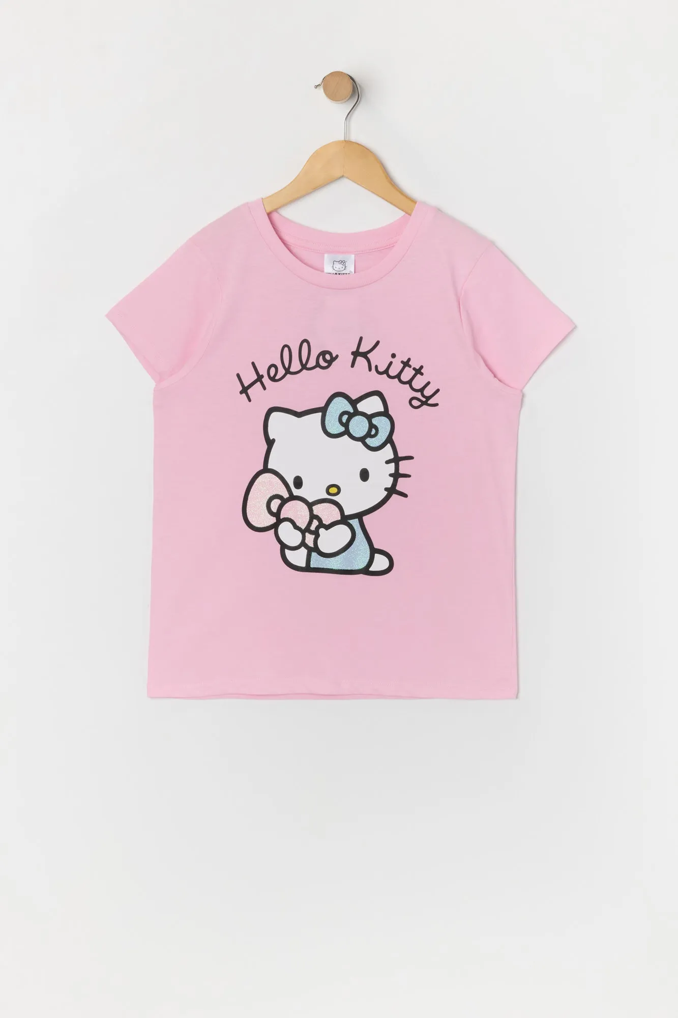 T-shirt rose à imprimé Hello Kitty pour fille sold by Urban Planet