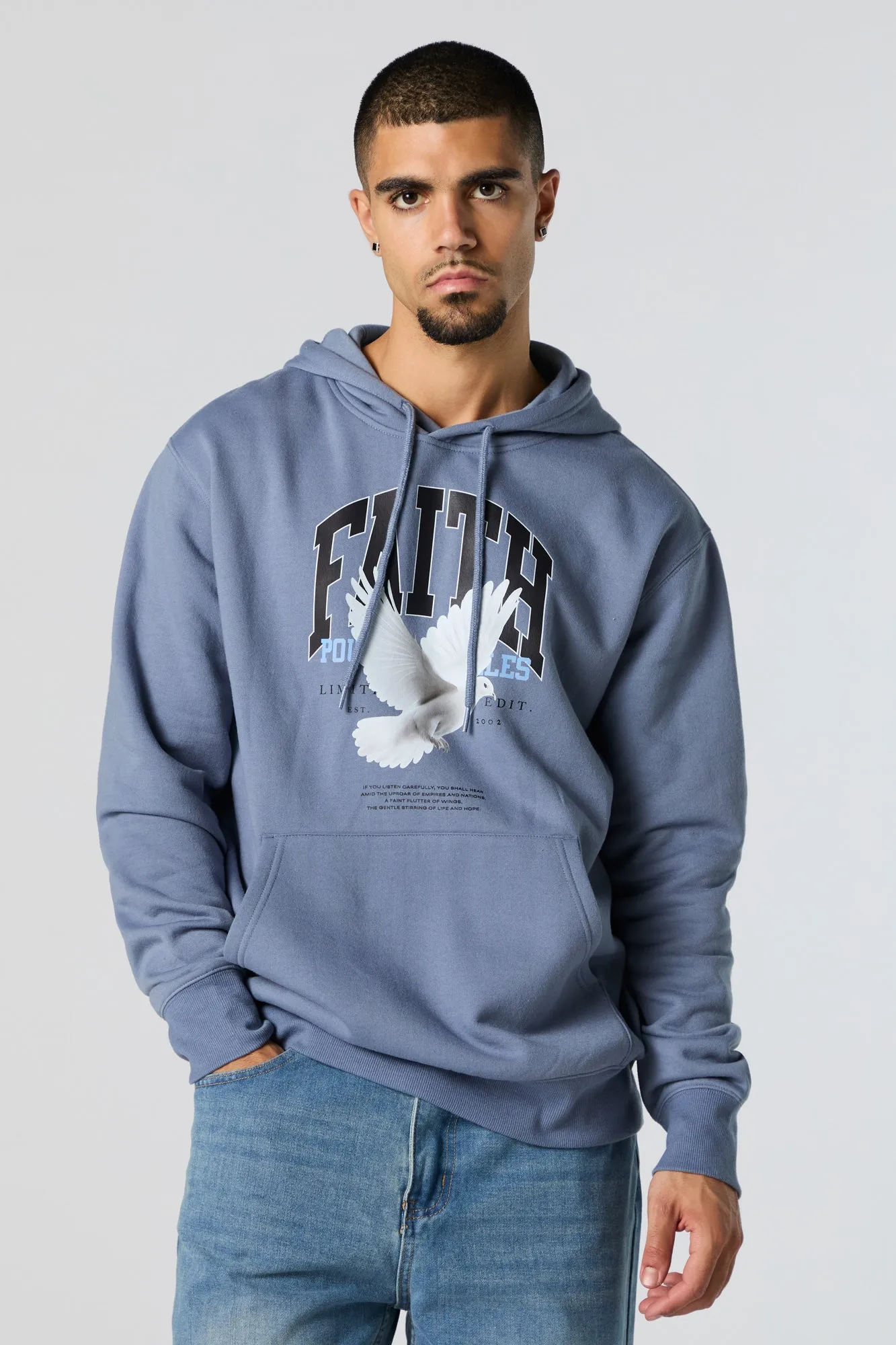 Faith Graphic Fleece Hoodie sold by Urban Planet product image thumbnail 2