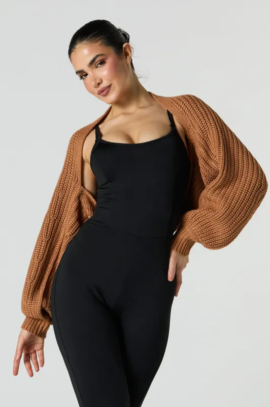 Veste courte en tricot côtelé sold by Urban Planet