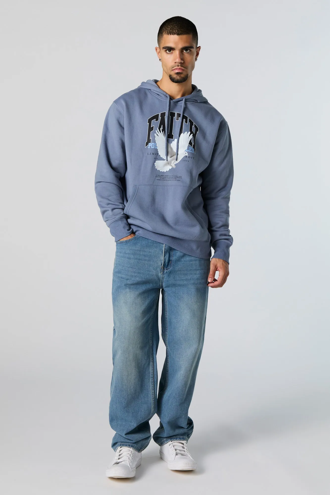 Faith Graphic Fleece Hoodie sold by Urban Planet product image thumbnail 4