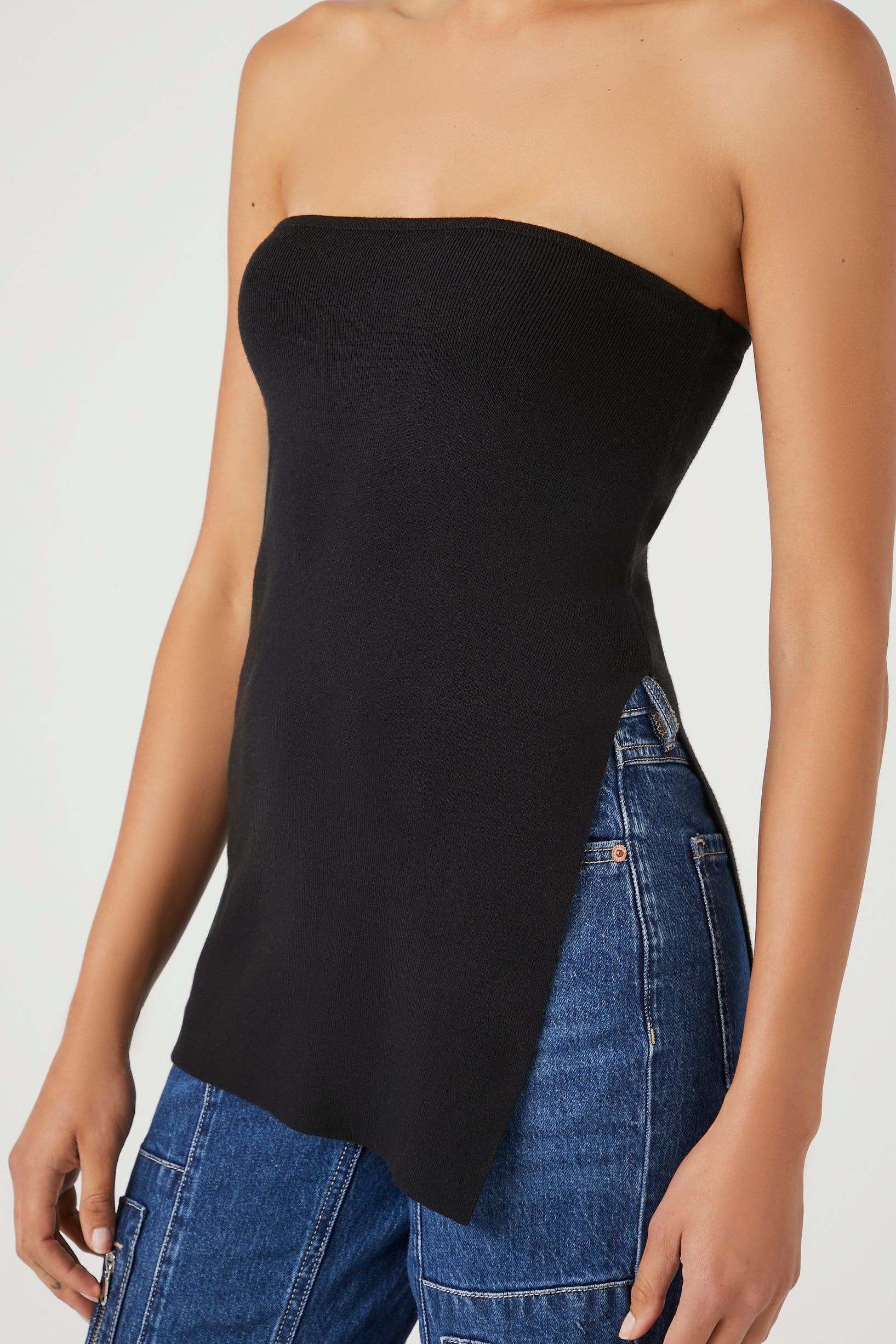 Slit Knit Tube Top sold by Urban Planet product image thumbnail 4
