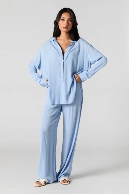 Textured Drawstring Wide Leg Pant sold by Urban Planet