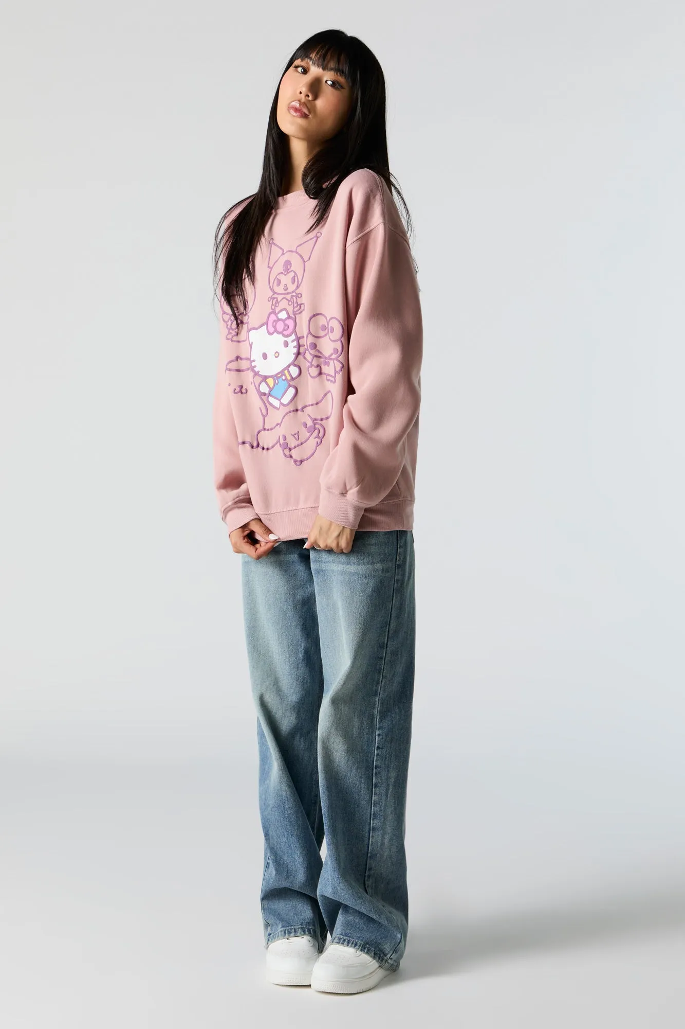 Hello Kitty and Outlined Friends Graphic Sweatshirt sold by Urban Planet product image thumbnail 3