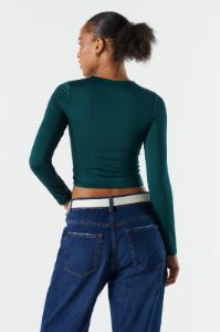 Contour Cropped Long Sleeve Top sold by Urban Planet