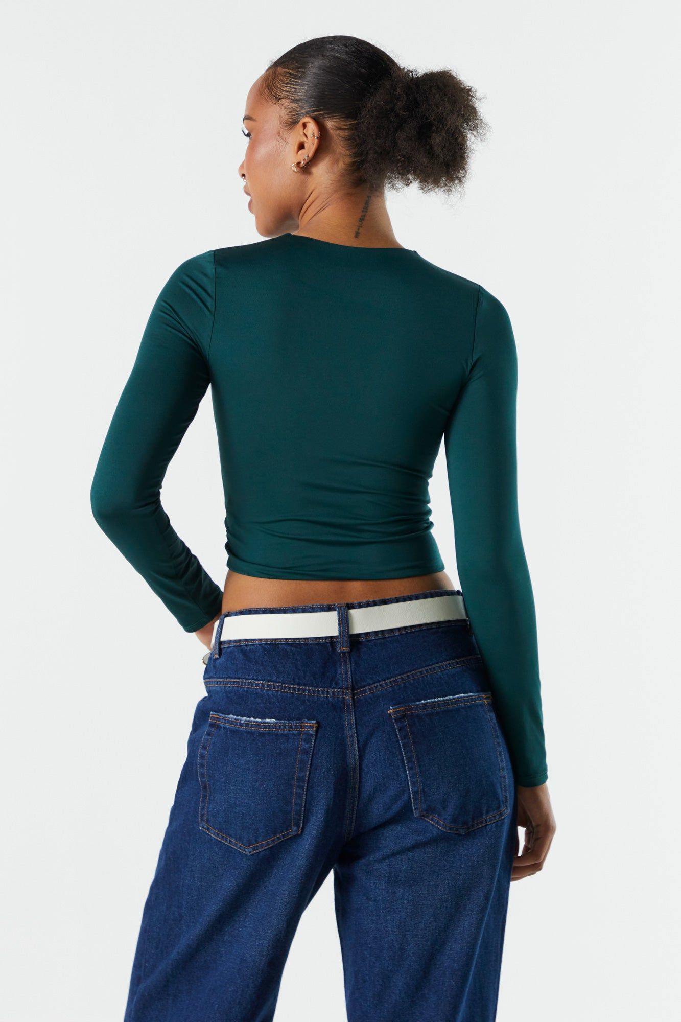 Contour Cropped Long Sleeve Top sold by Urban Planet product image thumbnail 5