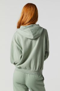 Chenille Embroidered Malibu  Zip-Up Hoodie sold by Urban Planet