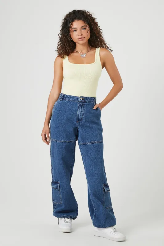 Pantalon cargo parachute en denim sold by Urban Planet