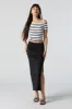 Striped Ribbed Off Shoulder Top sold by Urban Planet