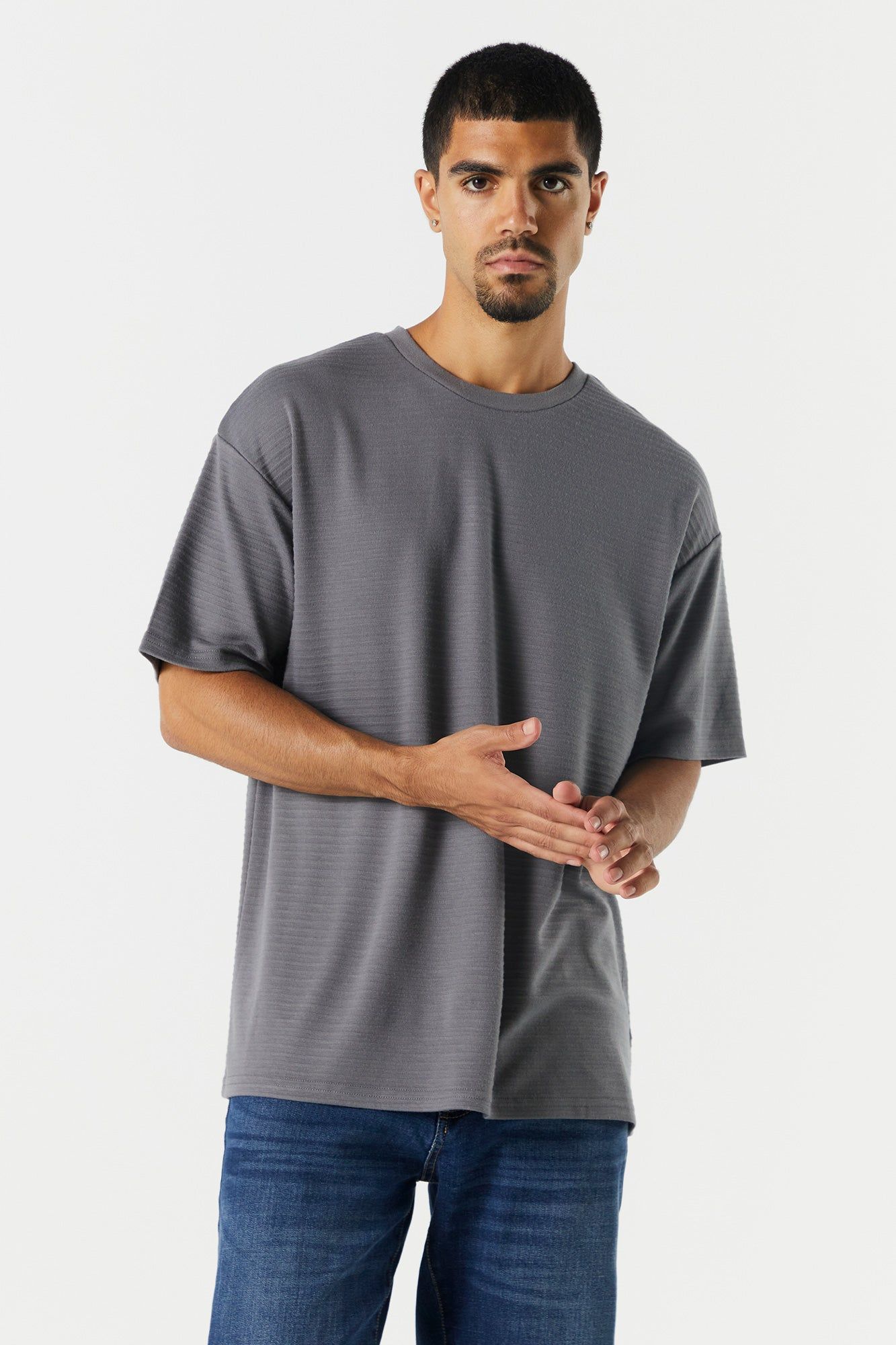 Relaxed Textured T-Shirt sold by Urban Planet product image thumbnail 7