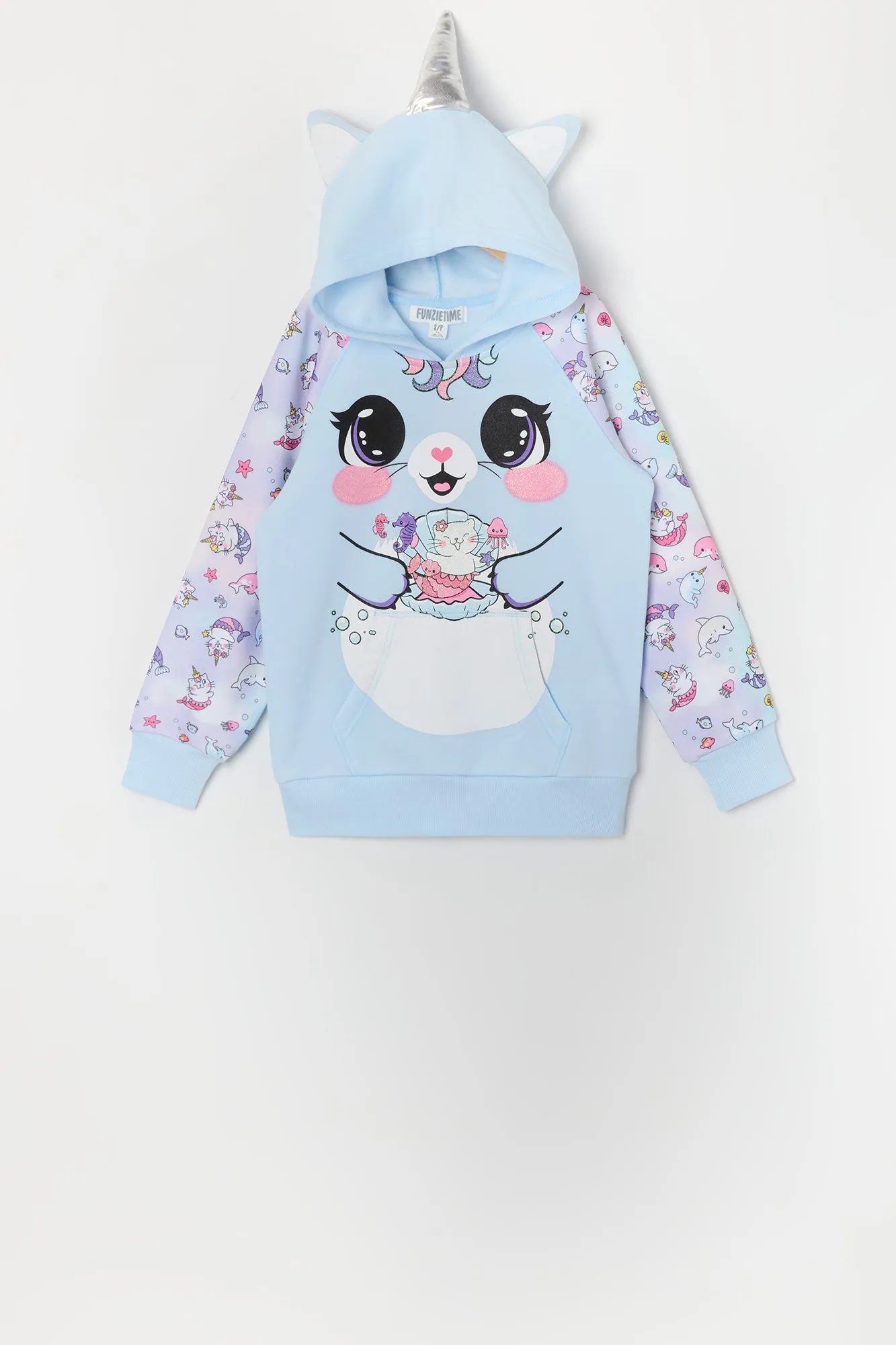 Girls Caticorn Character Hoodie sold by Urban Planet