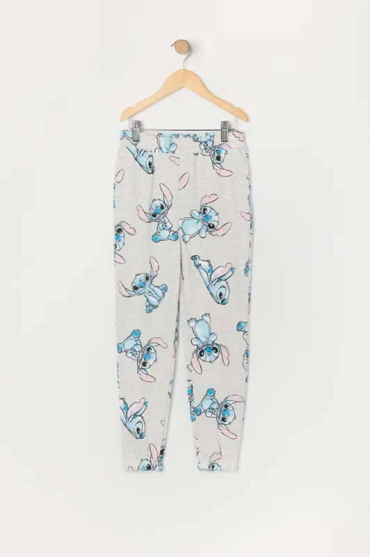 Girls Stitch Print Fleece Jogger sold by Urban Planet