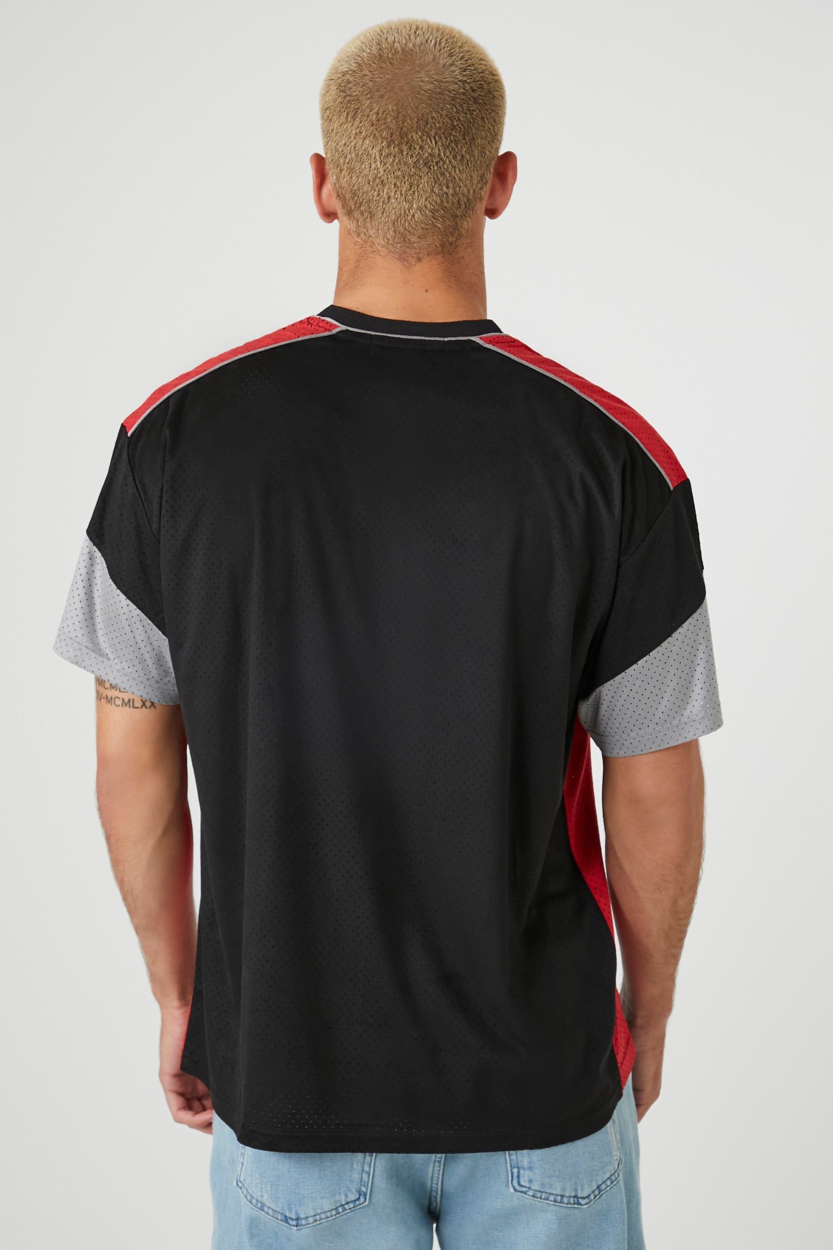 Mesh Colourblock V-Neck Top sold by Urban Planet product image thumbnail 3